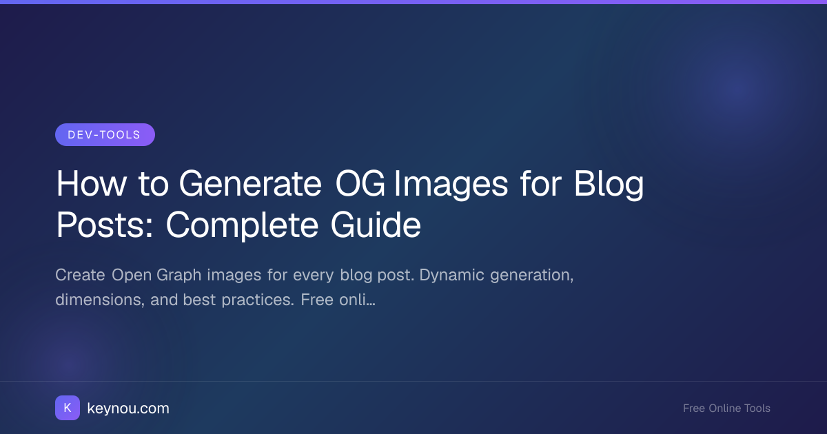 How to Generate OG Images for Blog Posts: Complete Guide